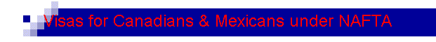 Visas for Canadians & Mexicans under NAFTA